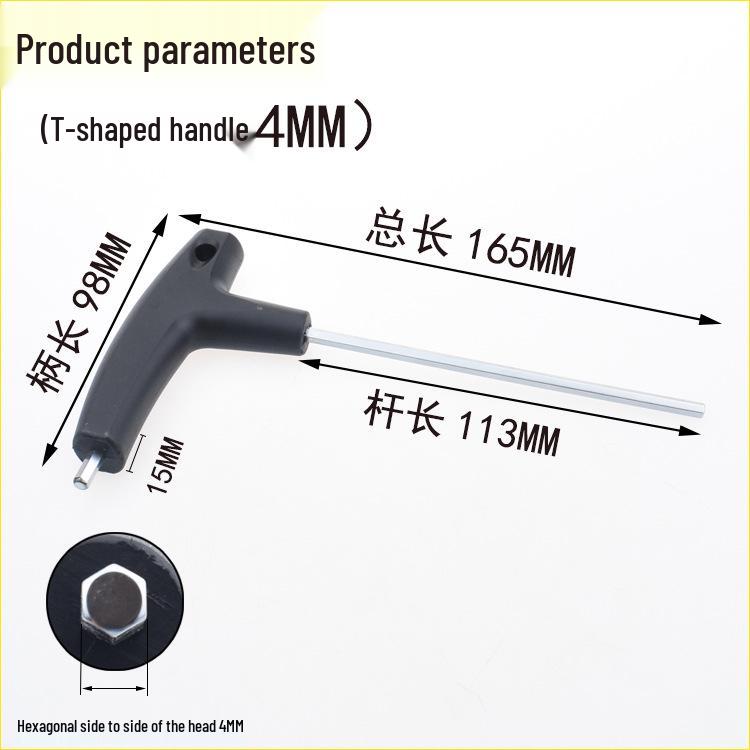 Nigao T-Handle Hex Wrench Flat Head Extended Screwdriver Key