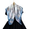 Silk Scarf for Women's Big Square Scarf New Printed Retro Bag Headscarf Middle Eastern Satin Scarf