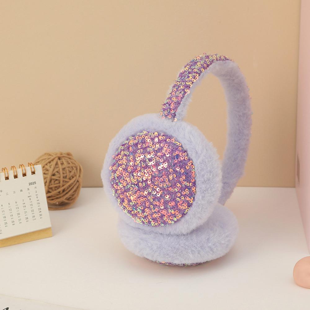 

Soft Warm Earflaps Fleece Plush Ear Warmers Fashion Winter Ear Muffs for Men Women фіолетовий