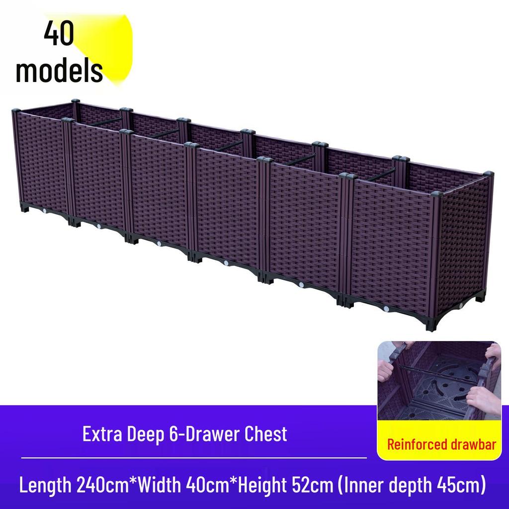 Extra Large Outdoor Vegetable Planting Box - Thickened Plastic Flower Trough