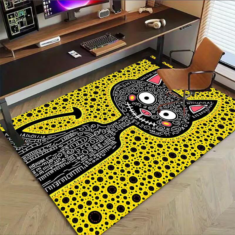 1PC cat pattern Extra Large Non Slip Floor carpet, Office, family, bedroom, Studio Large Area Rug Indoor Rugs