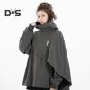 Unisex Hoodie Fake Two-piece Poncho Multi-Layered Irregular Design Thick High Collar Mechanical Style Hoodie Long-Sleeved Daily Sports Street Wear