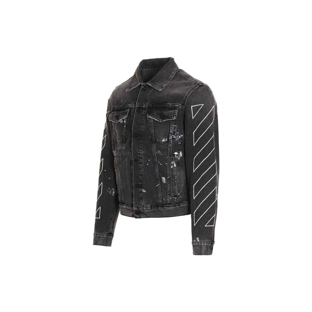 OFF WHITE SS22 Džínová bunda Pánská OMYE079S22DEN0011101