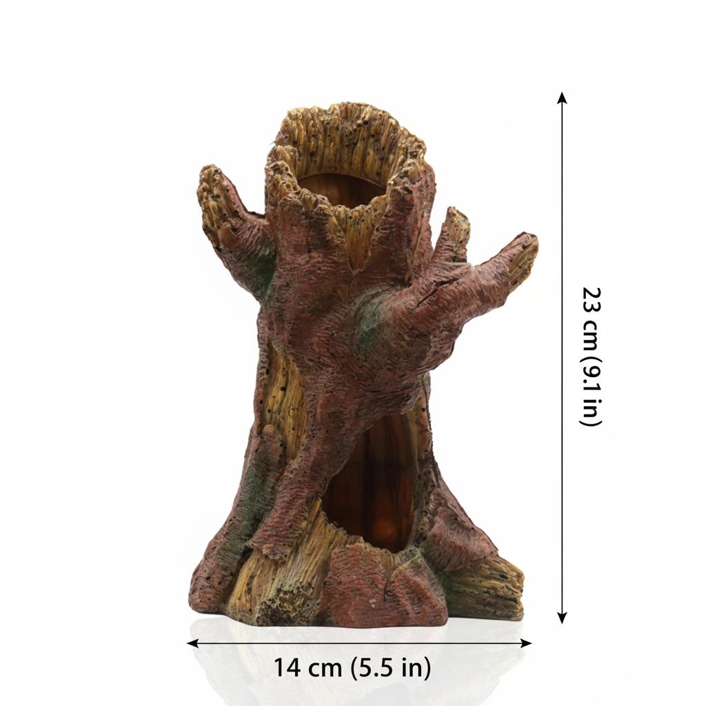 Resin Driftwood For Aquarium Terrarium Decor Natural Look Hiding Cave Aquatic Plants Landscape For Fish Reptiles Home Decor