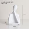 European Style Ceramic Figure Sculpture Handicraft Black and White Human Body Ornaments Abstract Art Living Room Office Ornament
