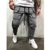 Men's Cargo Pants Casual Sweatpants Slim Fit Cotton Fabric Trousers With Pockets