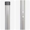 Fence Post Set 2 Pcs Silver Powder Coated Steel
