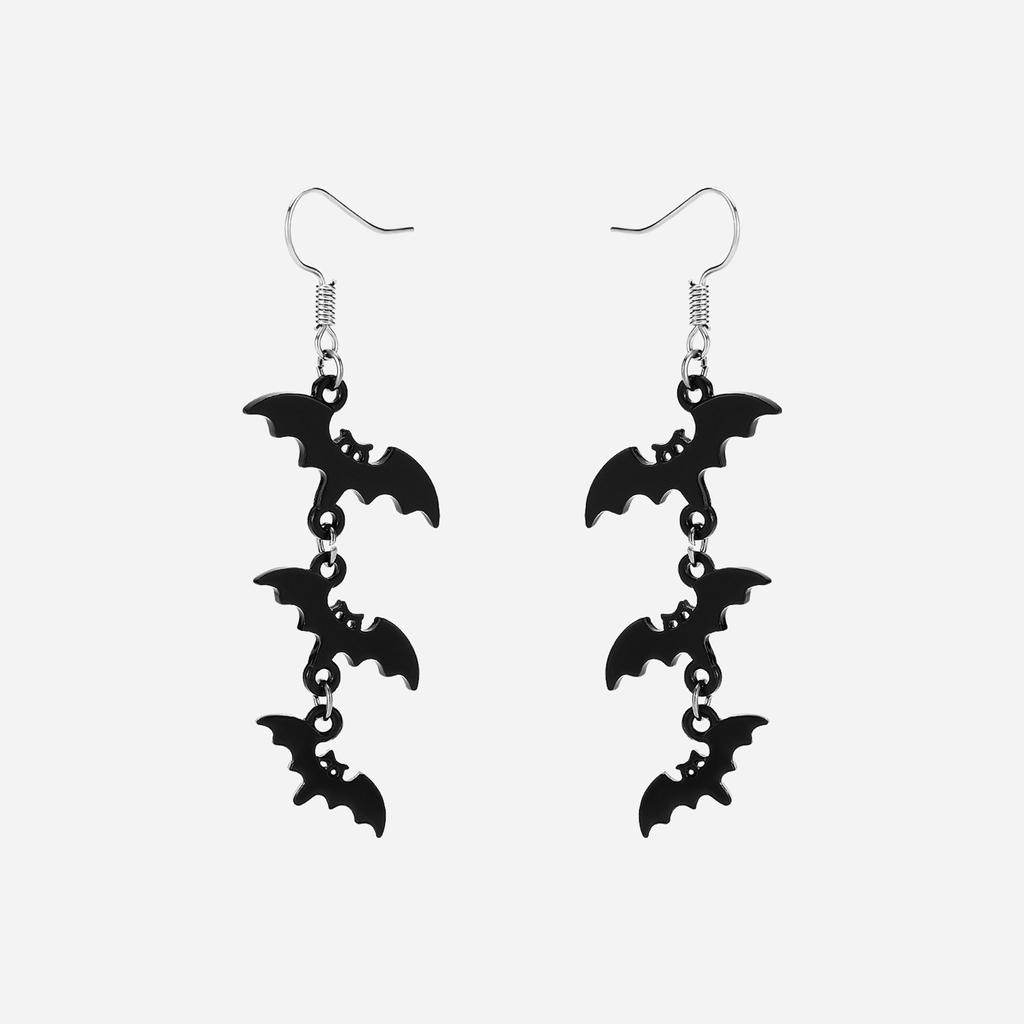 Halloween Schmuck Retro Übertrieben Schwarz Ohrringe Kleiderzubehör