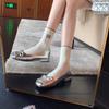 Sheepskin Version~ Sweet Temperament Versatile Bow Square Head Small Thick Heel Light Mouth Ballet Style Leather Single Shoes Women