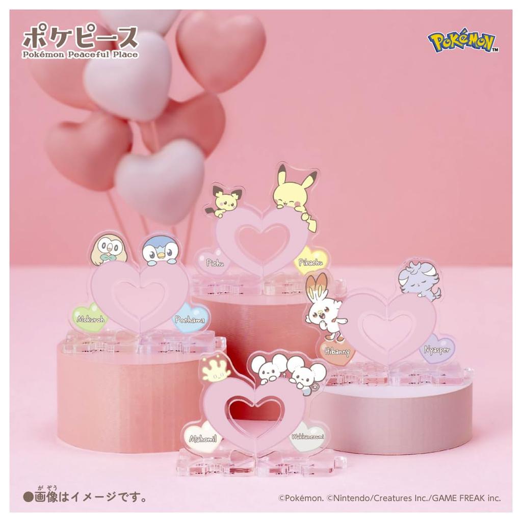 TAKARA TOMY Акрилові стенди PokePeace, що з'єднуються, Mellow Heart BOX Pokémon - -