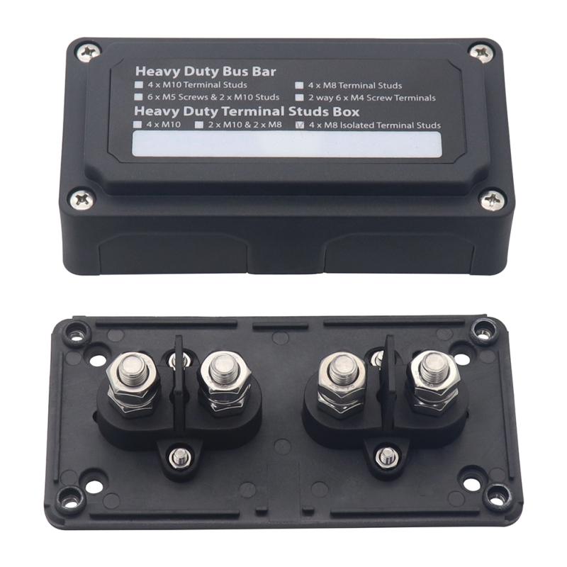 

Модуль блока распределения питания шины 200А, шинная коробка с 4 x M8(3/8 ) Клеммные шпильки 48 В для