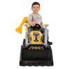 Tracteur Builder Max Pelleteuse et Remorque Jaune - Smoby - Pour Enfant - Made in France
