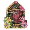 Fairy Door Ručně vyráběné realistické zimostrázové miniaturní dřevěné elfí dvířka Gate Garden Decor Home Decor