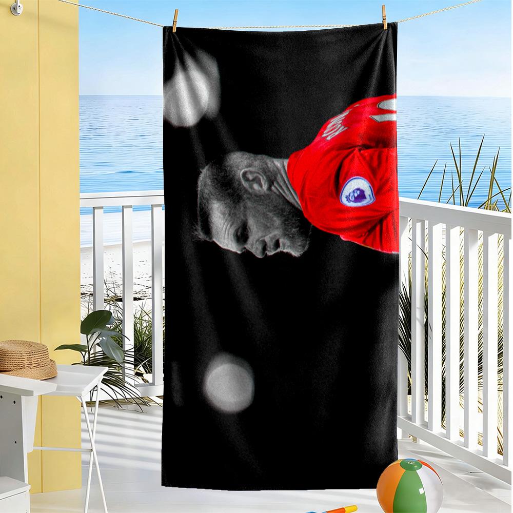 Wayne Rooney Manchester Beach Towel Super Soft & Absorbent Comfortable Lightweight Perfect for Traveling Yoga Camping and Swimming