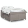 VidaXL Bed Slat Base with Mattress Taupe 140x190 Cm Fabric, Bed, Platform Bed, Panel Bed, Furniture of 3285134
