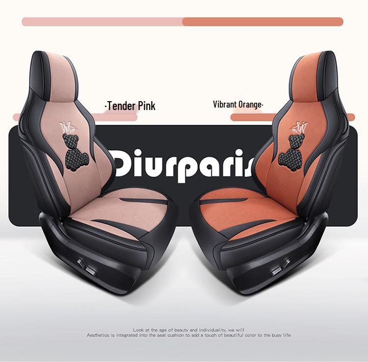 BYD Song PLUS Little Bear 4-Season Car Seat Cushion - Tech Cloth, Full Coverage for 5 Seats