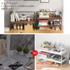 Usumairu Desk Storage Rack, Mini Rack, Stylish Desk Rack, 1-Tier, 2-Tier, 37cm Wide, Scandinavian Open Rack, Iron, Desk Shelf, Natural, Vintage Design