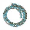 4/6/8mm Faceted Crystal Beads Lake Blue Glass Loose Spacer Beads For Jewelry Making DIY Handmade Bracelet Necklace Accessories