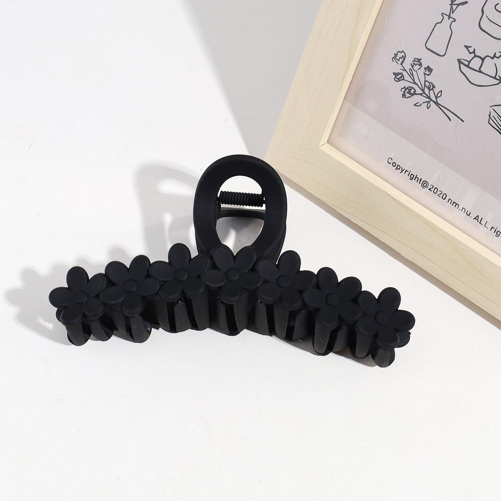 1pc Solid Color 13cm Large Simple Flower Clip Fashionable and Elegant, Shark Clip At the Back of the Head Hair Accessory