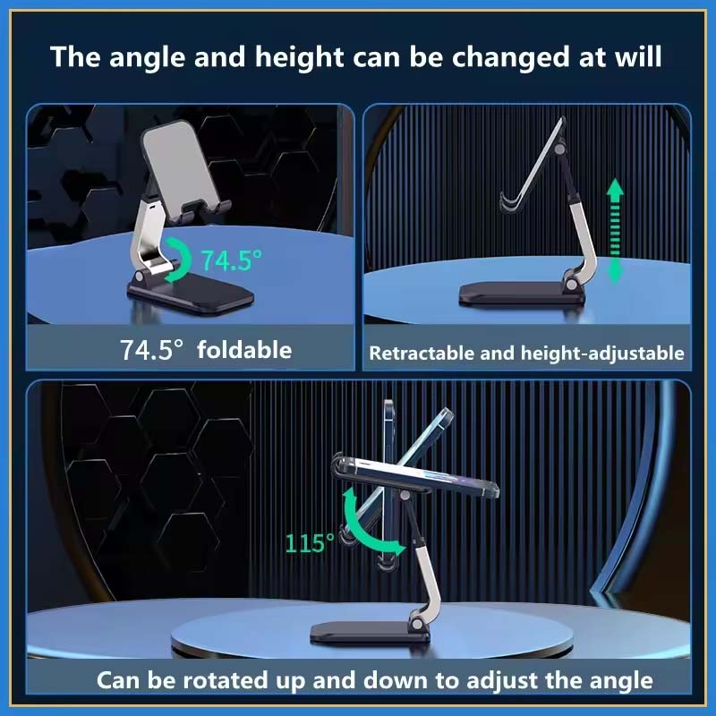 Foldable ABS Desktop Mobile Phone Stand For iPad iPhone Smartphone Support Tablet Desk Cell Phone Portable Holder Bracket
