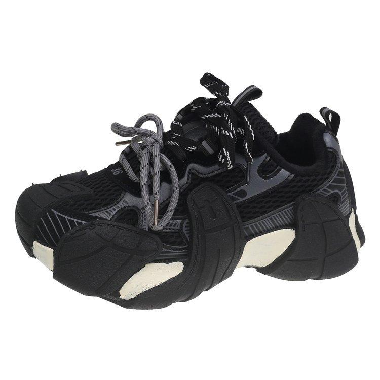 Dad Shoes Women's 2025 Autumn and Winter New Popular Black Velvet Temperament Thick Sole Heightening Casual Sports Shoes Children