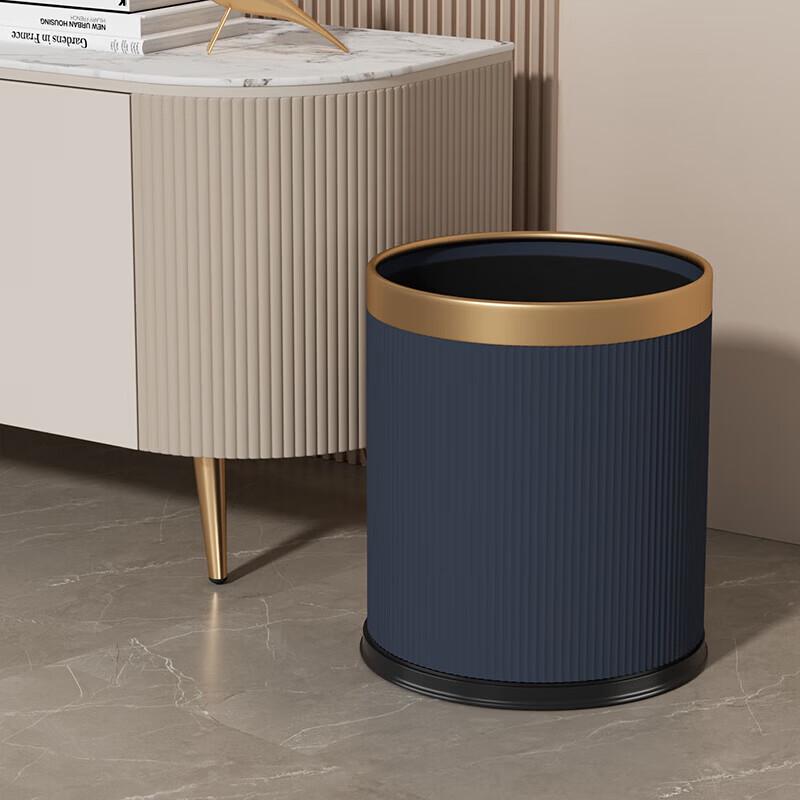 Yanyan 12L Purple Lidless Double-Bin Trash Can