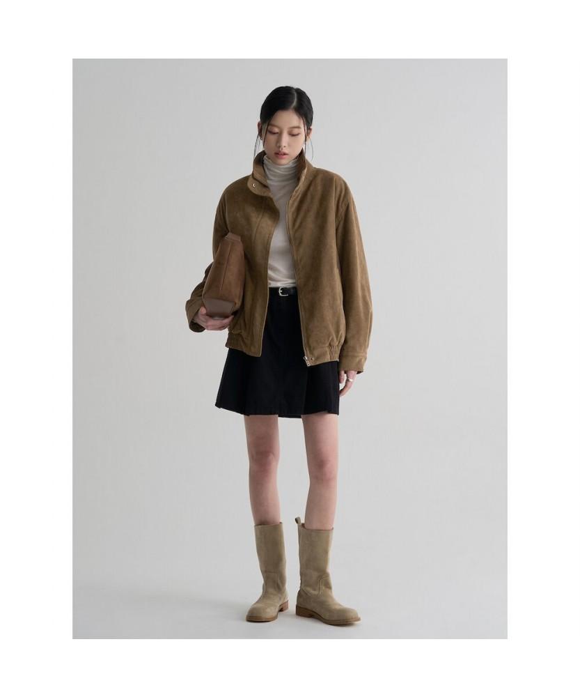 8seconds High-Neck Suede Blouson Yellowish Brown