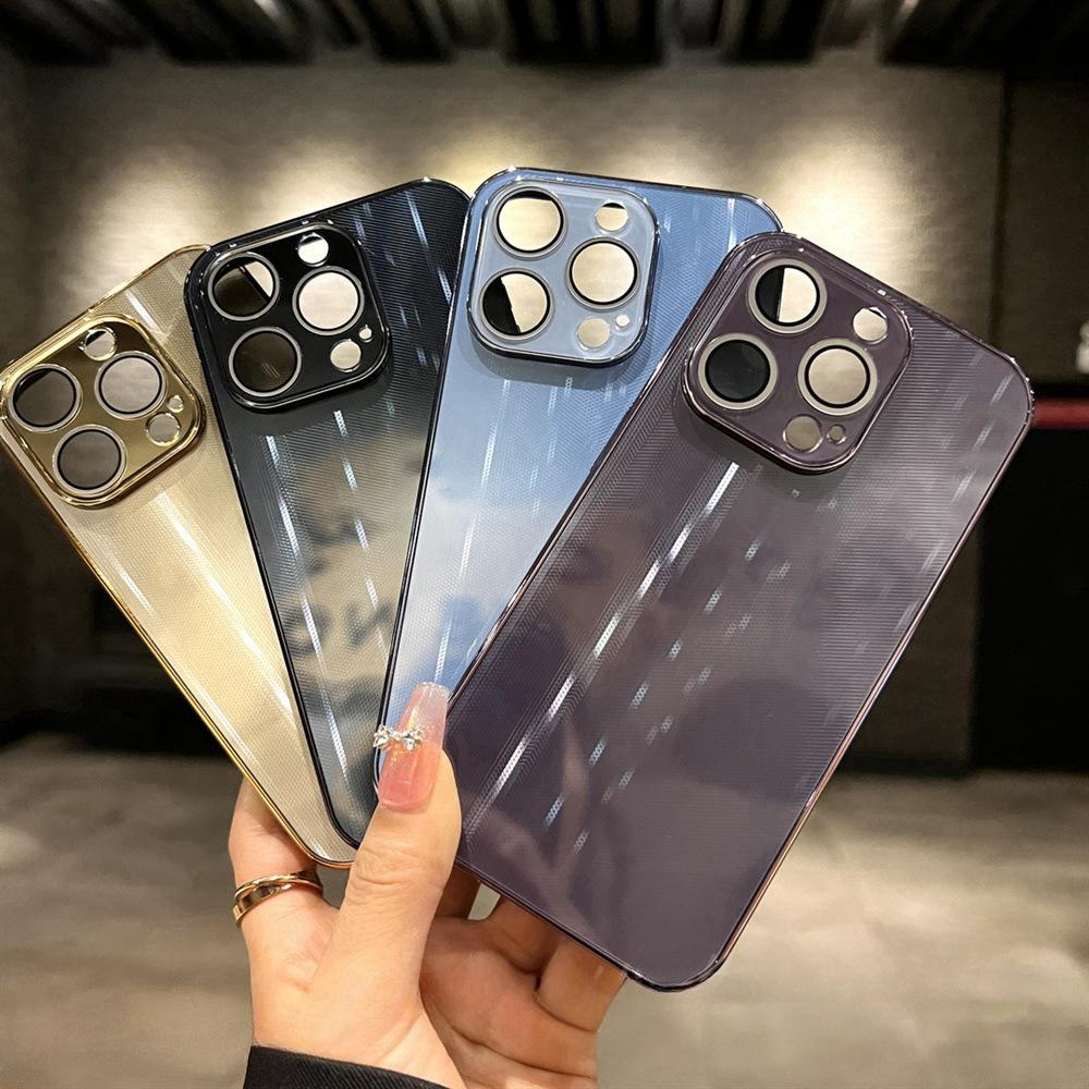 For IPhone15promax Phone Case for Apple 14 Dazzling Diamond Pattern 13 Electroplated Precision Hole 12 with Lens Film