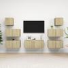 VidaXL 7-piece TV Unit Set, Sonoma Oak Particleboard