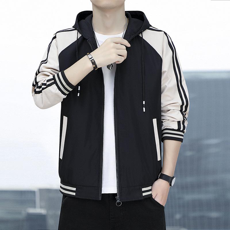 Trendy Baseball Jersey Outdoor Hooded Jacket Men's and Women's Autumn Tops Couple's Clothing Casual Sports Trendy Jacket