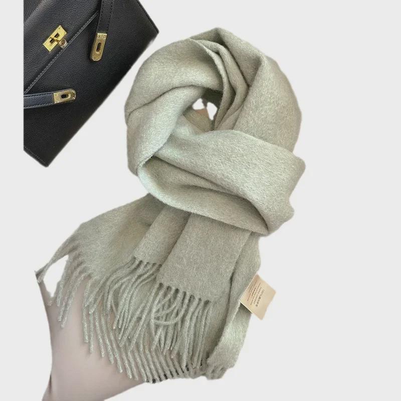 Luxusní vlněná šála pro ženy: Elegantní podzimní/zimní šál na krk, ideální pro páry, udrží rodiče v teple