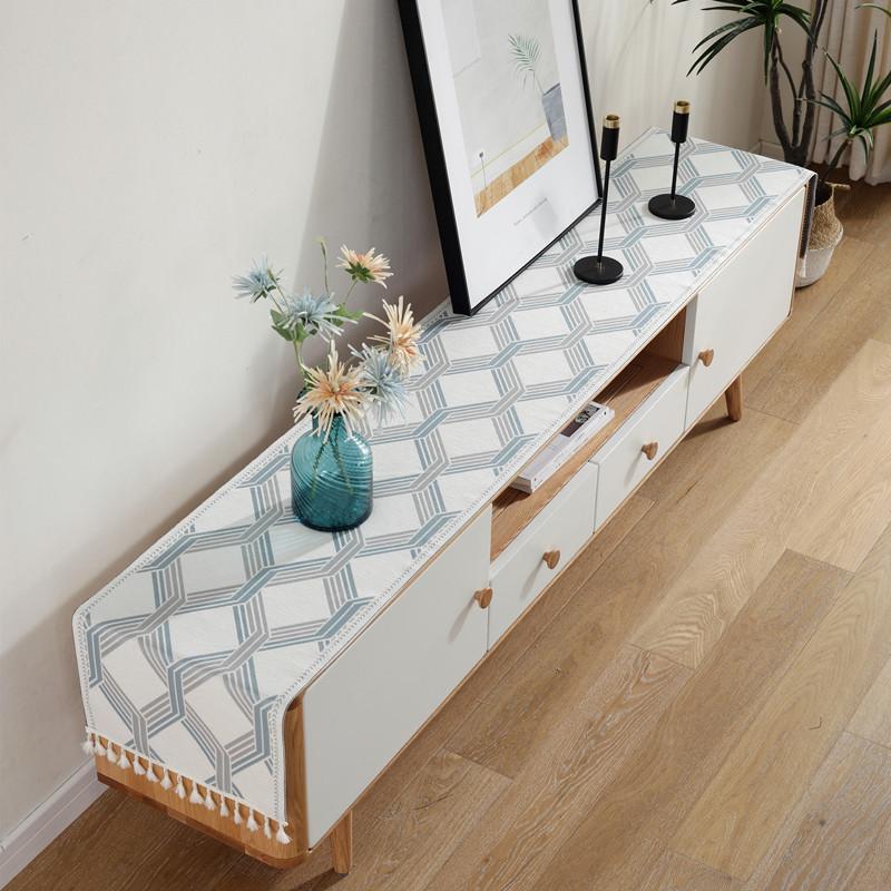 Modern Einfacher TV-Schrank Schuhschrank Abdeckung Chenille Fransen Haushalts-Tischdecke Polyester-Tischdecke Frischer Tischläufer