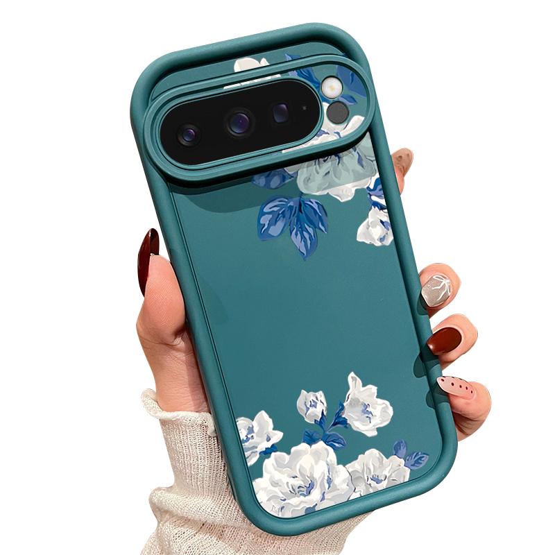 White Gardenia Floral Pattern Case For Google Pixel 10 Pro XL Shockproof Bumper Silicone Cover For Pixel 9A 9 8 7 Pro 8A 7A