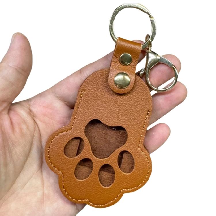 Portable Pet Memory Keeper Keychain Featuring Combined Photo Display And Hair Storage In Sturdy PU Case
