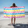 1pc Tropical Palm Tree Pattern - Vibrant Summer Vibes 2D Printed Microfiber Beach Towel, Quick Dry Super Absorbent. Great for