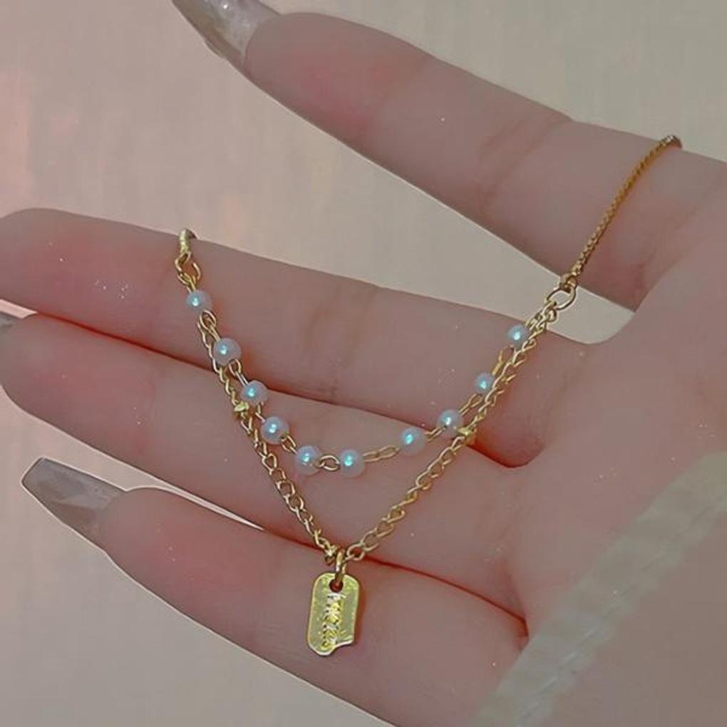 Women's Double Chain Mini Pearl Bracelet (2 Colors)