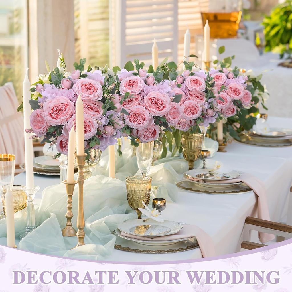 1PC Artificial Flowers Wedding Table Home Bedroom Decorations Bridal Bouquet Garden Fake Silk Peony Hydrangeas Vases Outdoor Diy