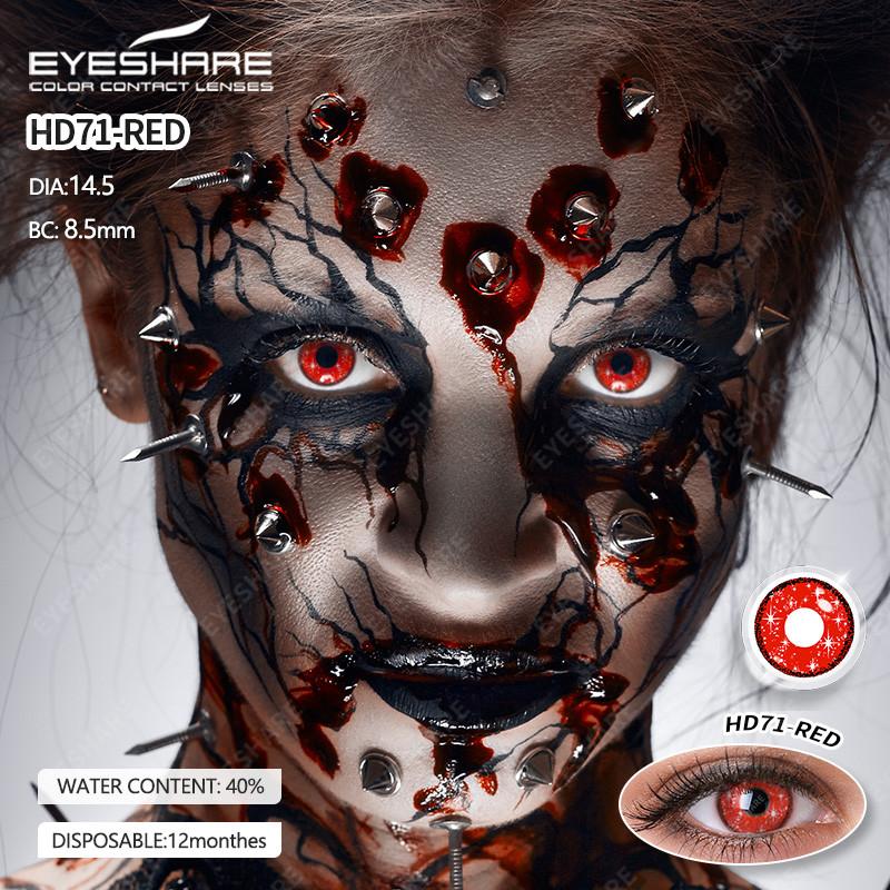 Eyeshare 1 paar Rote Serie Cosplay Kontaktlinsen für Augen Anime Rollenspiele Linse Bunte Mehrfarbige Augenpupille