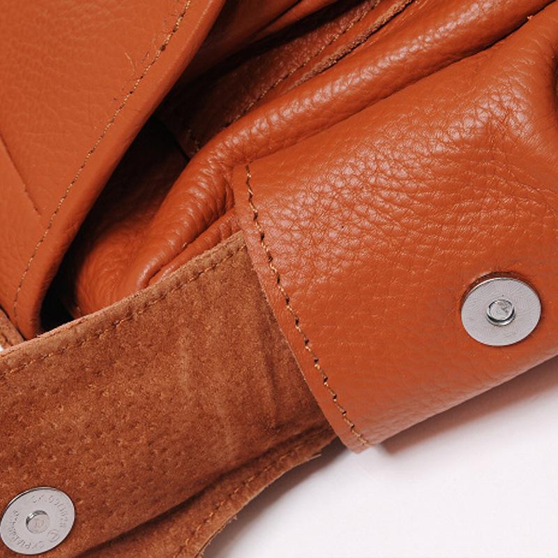 Fashion All-in-one Simple Cowhide Motorcycle Bag Single Shoulder Oblique Cross Top Layer Cowhide Genuine Leather Bag for Women