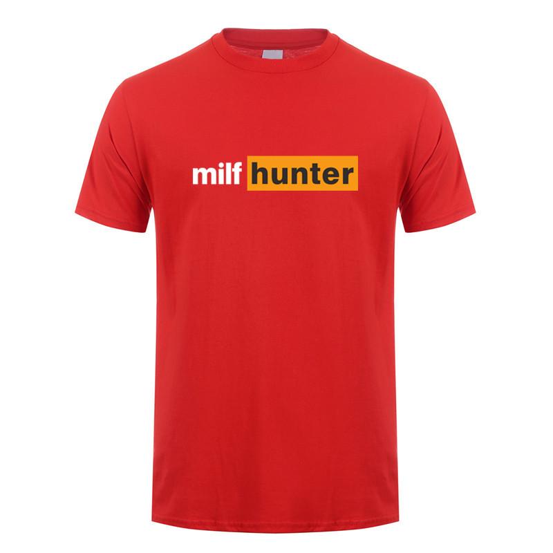 

Футболка Мисливець на Мілф Літо Жіноча Чоловіча З коротким рукавом Смішна Подарунки на День народження Класичні футболки Бавовняна футболка Топи OT-010 S