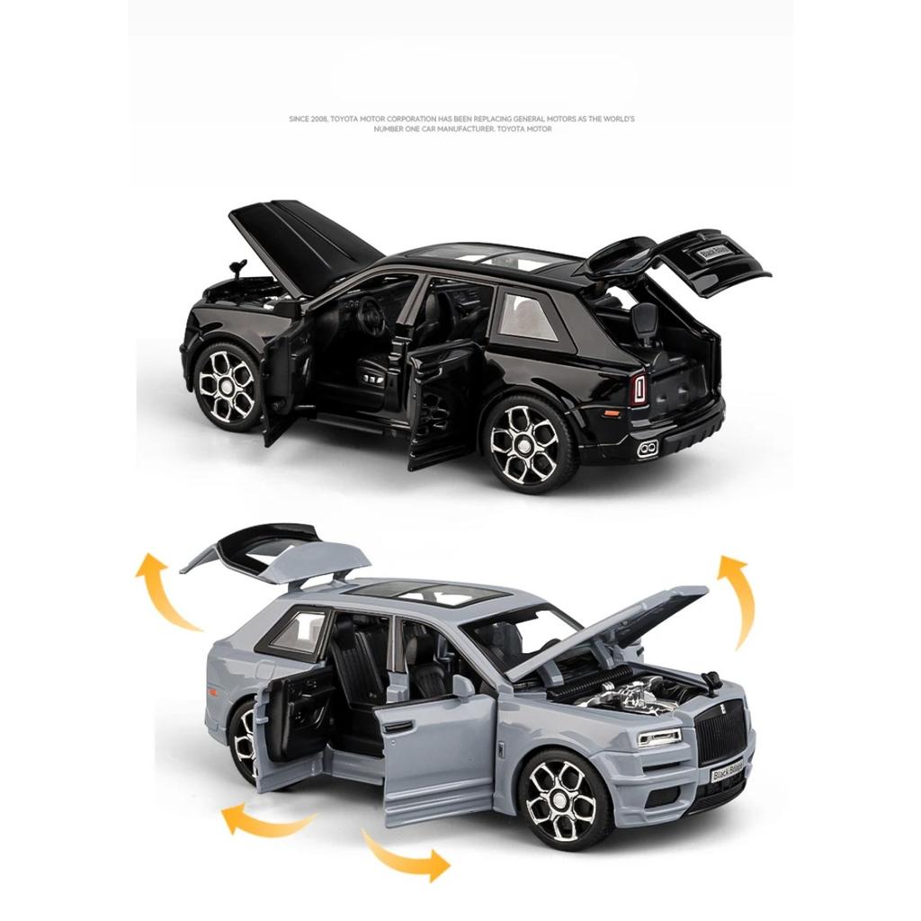 1/32 Scale Rolls Royce SUV Cullinan Alloy Car Model Diecasts Metal Toy Car Model Simulation Sound and Light Collection Childrens Gifts