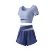 Women's Color-Blocked Slimming Yoga Set: High-Waisted Anti-Exposure Shorts, Quick-Dry Breathable Two-Piece for Pilates Training