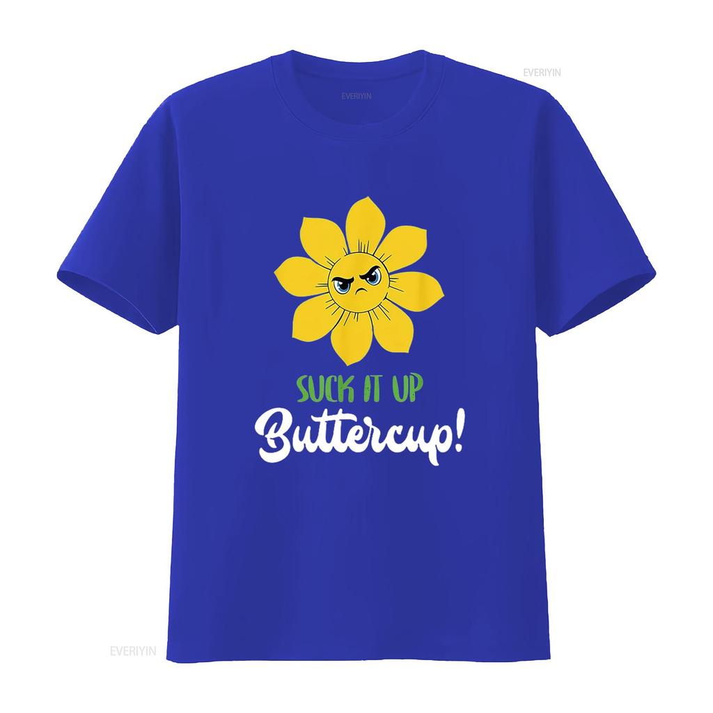 Unisex Suck It Up Buttercup T-Shirt Schwarz vintage gewaschen Streetwear Designer Kleidung Bequem Grafik homme