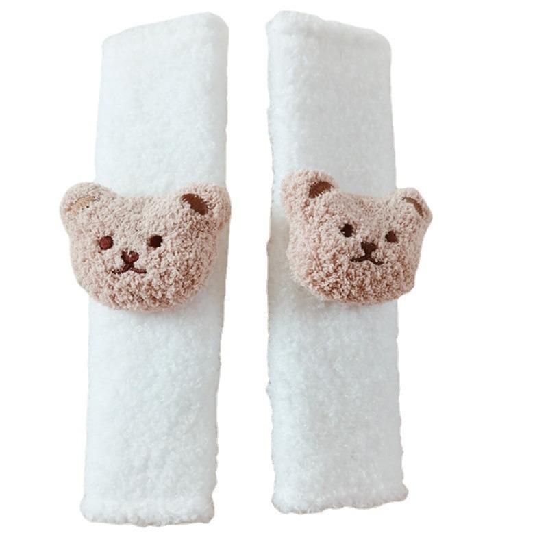 2pcs Car Styling Seat Belt Cover Shoulder Strap Harness Cushion Cartoon Bear Seatbelt Shoulder Pad Protector for Children/ Kids