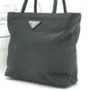 PRADA Handbag Tote Bag Tessuto Nylon White Tag Black Triangle Logo Plate Auth