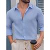 Chemise à carreaux respirante à manches longues pour homme Printemps Automne Haut décontracté ajusté Chemise Veste pour homme