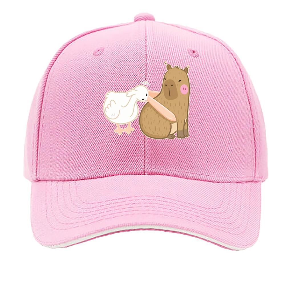Cute Capybara Pelican Animal Meme Illustration Sandwich Baseball Cap Sun Cap Outdoor Workouts Hat