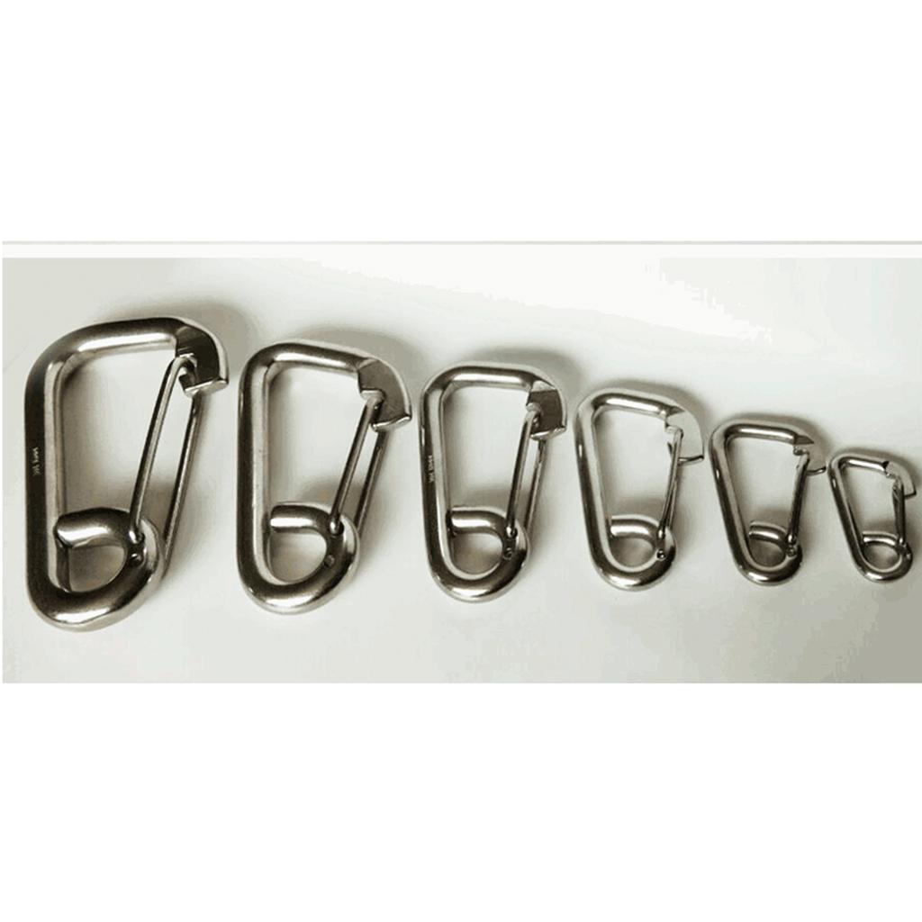 304 Stainless Steel Boat Snap Hook Eyelet Clip Rigging Carabiner for Marine Accessories Sailing Hiking