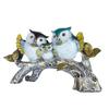 Owl Family Sitting On Tree Decorative Bird Showpieces Statue - Multicolor