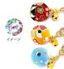 Hana Chirimen Kaleidoscope Japanese Pattern Chirimen Keychain with Bell Made in Japan Souvenir 1 Red and [ZOON] (Set (Sky Blue, Yamabuki, Black))